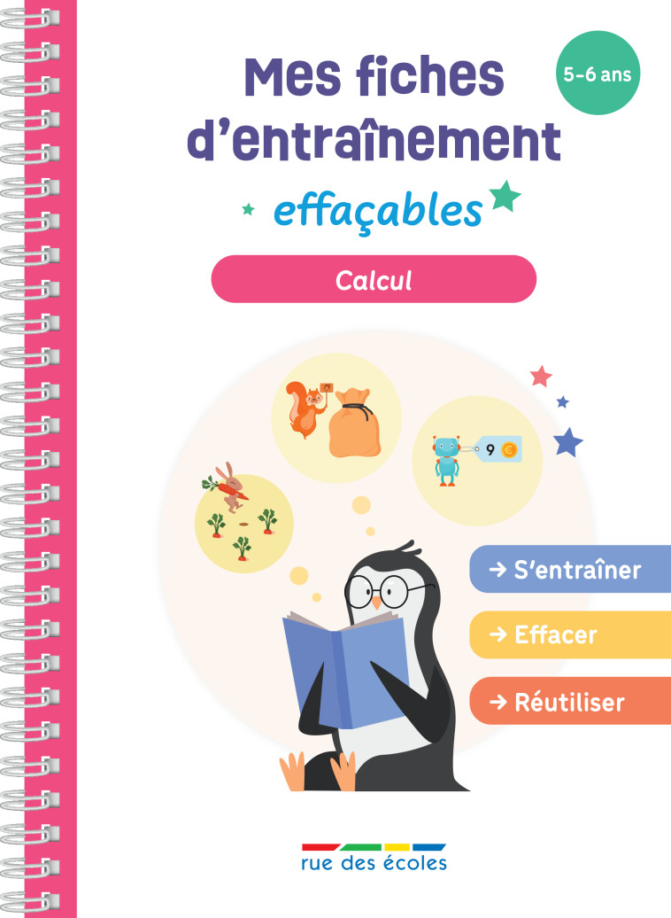 Mes fiches d’entraînement effaçables - Calcul -  Collectif - RUE DES ECOLES