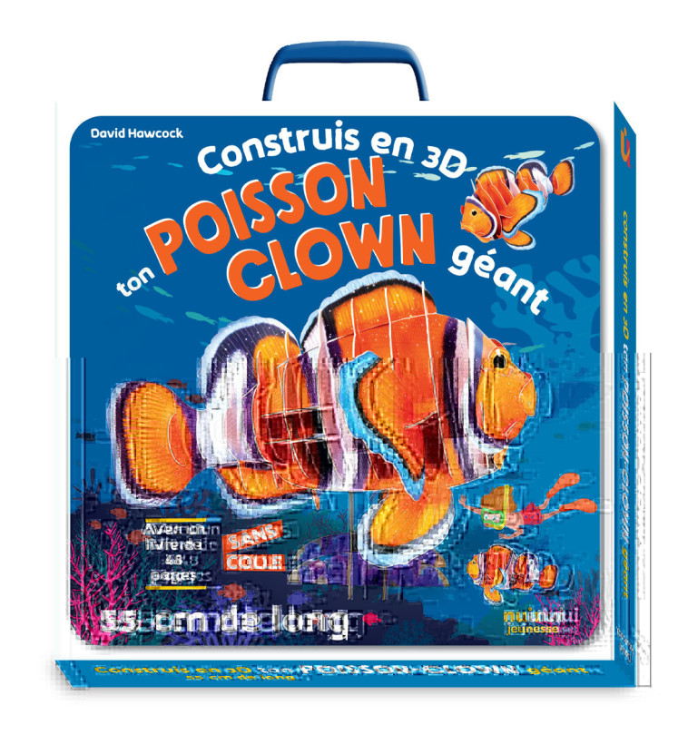 CONSTRUIS EN 3D - TON POISSON-CLOWN GÉANT - David Hawcock - NUINUI JEUNESSE