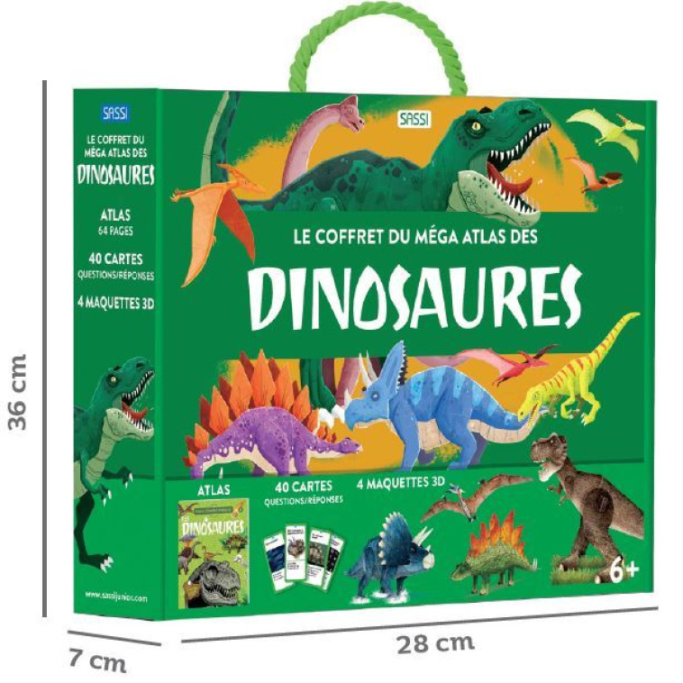 Le coffret du méga atlas des dinosaures  - Giulia Pesavento, Nadia Fabris, Mattia Cerato - SASSI