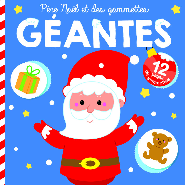 Père Noël et des gommettes géantes couverture bleue - XXX - TAM TAM EDTS