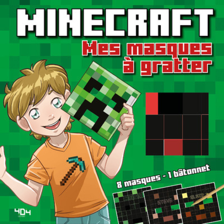 Minecraft - Masques à gratter - Daniele Sapuppo - 404 EDITIONS