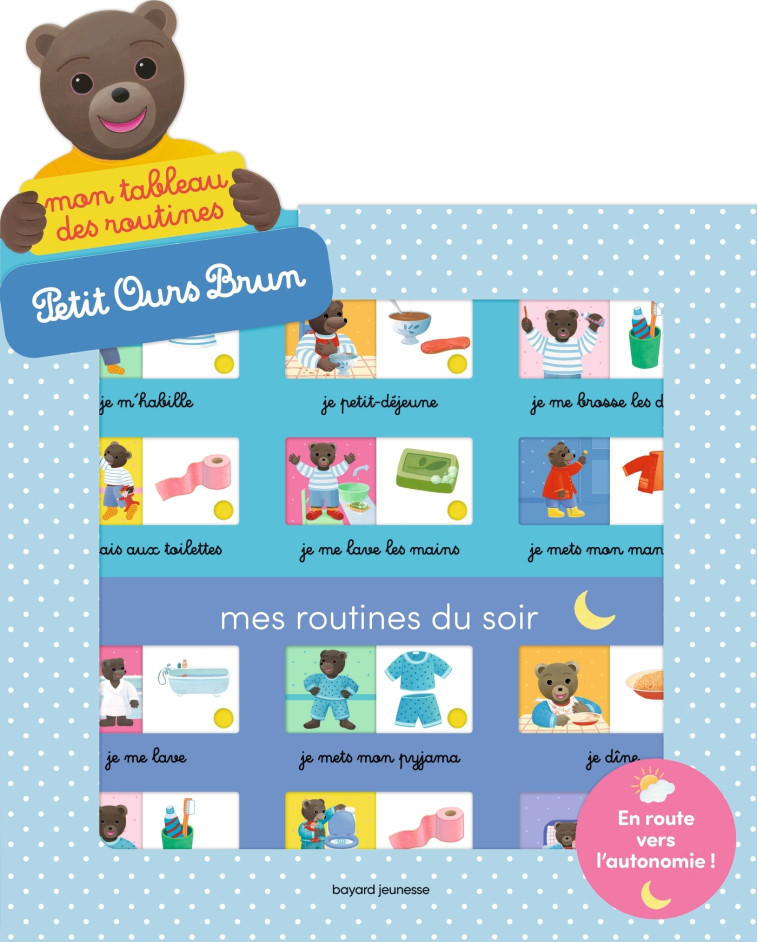 Mon tableau des routines Petit Ours Brun - Céline Bour-Chollet, Danièle Bour, Laura Bour - BAYARD JEUNESSE