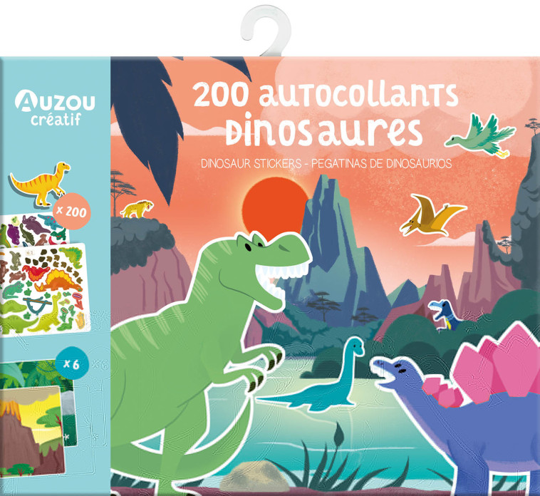 MA POCHETTE D'ARTISTE - AUTOCOLLANTS DINOSAURES - Claire Wortemann - AUZOU