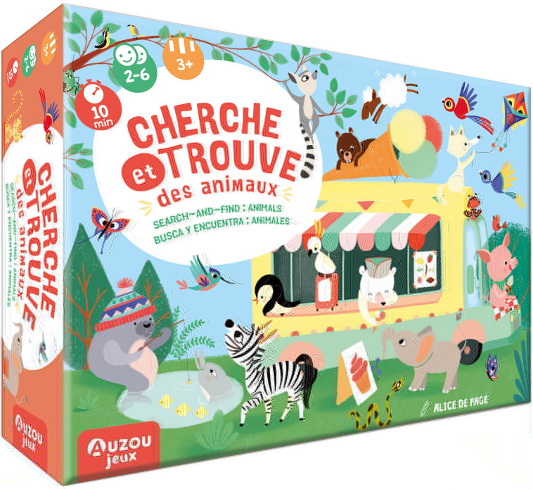 P'TITS JEUX - CHERCHE ET TROUVE - LES ANIMAUX DU MONDE - Alice de Page - AUZOU