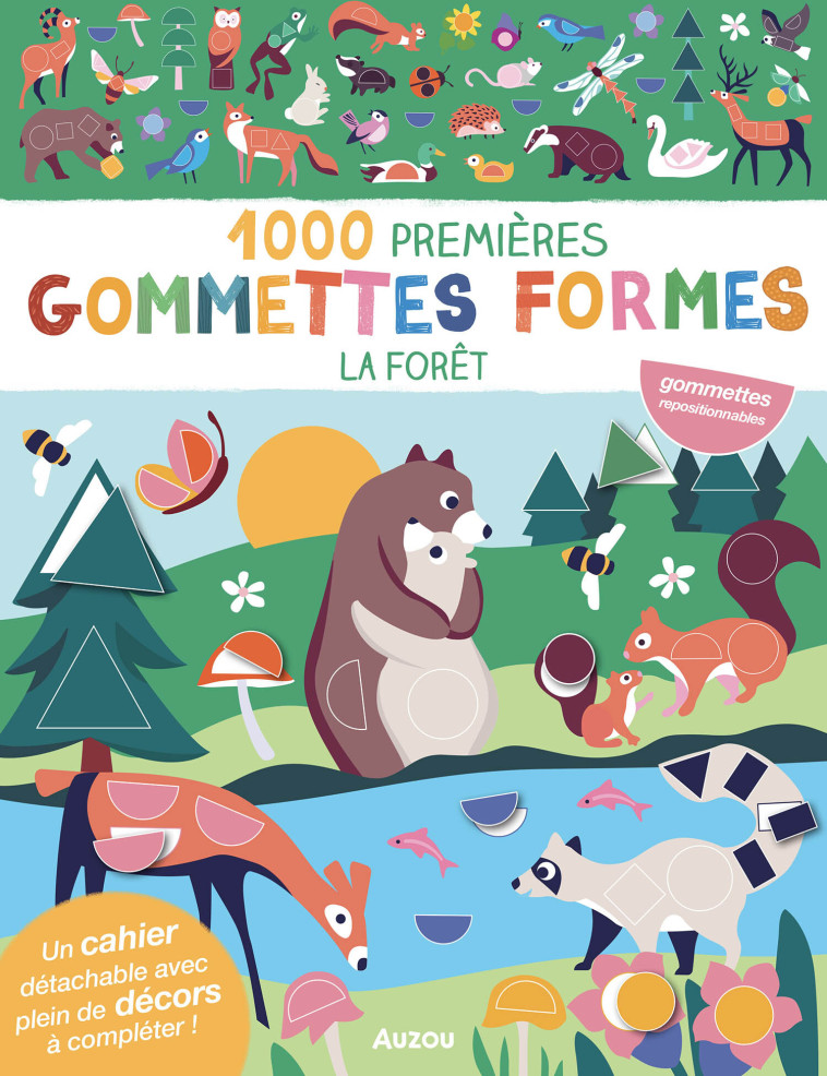 MES TOUT PREMIERS AUTOCOLLANTS - 1000 PREMIÈRES GOMMETTES FORMES - LA FORÊT - Nadia TAYLOR - AUZOU