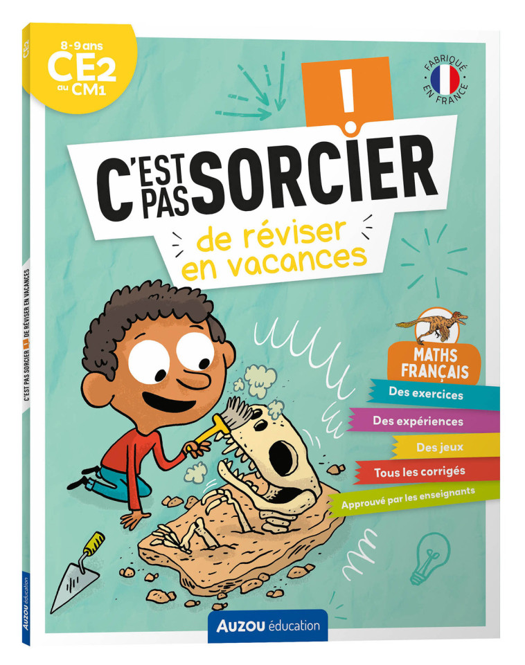 C'EST PAS SORCIER DE RÉVISER EN VACANCES - DU CE2 AU CM1 -  CAHIER DE VACANCES 2025 - Sarah Barthère, Eva BEMER, Dorothée Jost, Sarah Barthère, Eva BEMER, Dorothée Jost - AUZOU