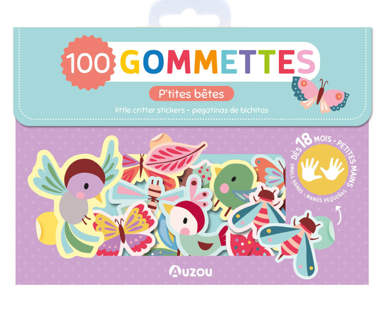 MA POCHETTE DE 100 GOMMETTES  - LES P'TITES BÊTES - Inga Wilmink - AUZOU