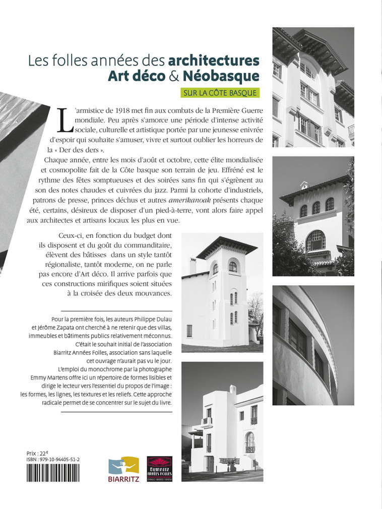 Les folles années des architectures Art déco & Néobasque sur la Côte basque - Philippe Dulau - KILIKA